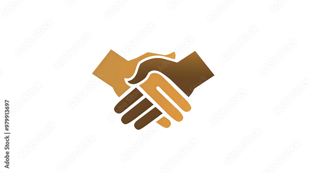 A consulting firm logo featuring a stylized handshake, symbolizing trust and partnership, isolated on a white background. A consulting firm logo featuring a stylized handshake, symbolizing trust and partnership, isolated on a white background.