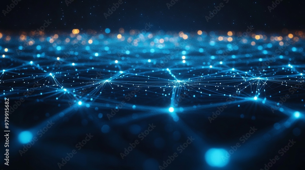 Mesmerizing Abstract Digital Network with Glowing Lights and Flowing Patterns Mesmerizing Abstract Digital Network with Glowing Lights and Flowing Patterns
