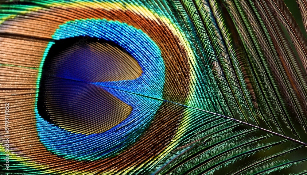 Fototapeta premium Mesmerizing peacock feathers with vibrant colors and intricate patterns – perfect for artistic projects.
