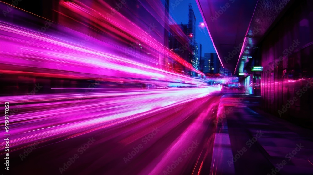Vibrant Viva Magenta Light Trails in Dynamic Motion Blur Abstract Background Vibrant Viva Magenta Light Trails in Dynamic Motion Blur Abstract Background