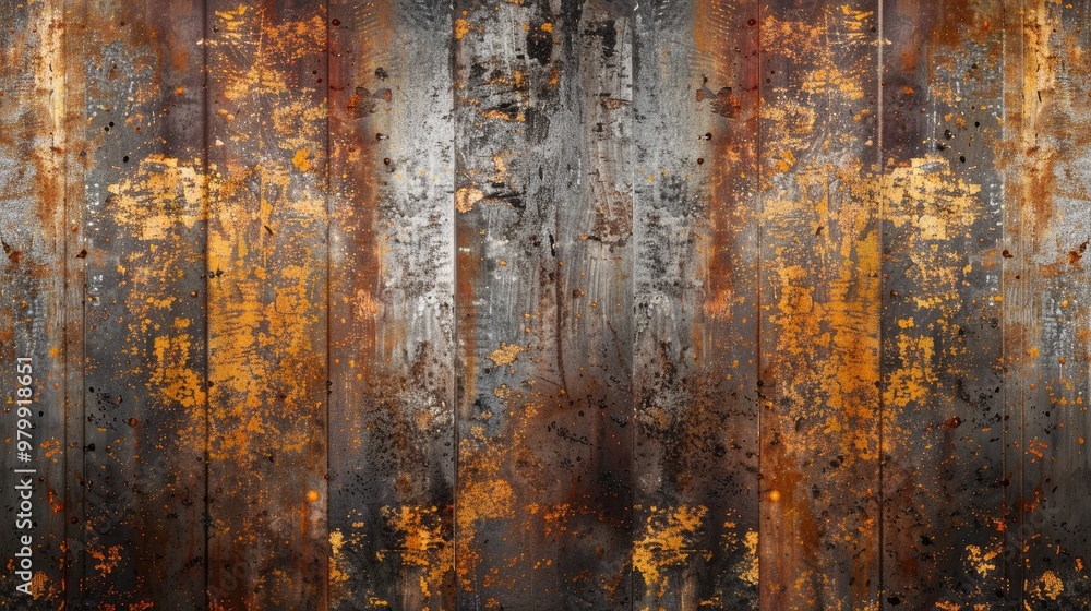 Panoramic grunge metal texture transformed into rusty old iron panel Panoramic grunge metal texture transformed into rusty old iron panel