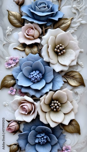 patchwork of various textured and patterned surface