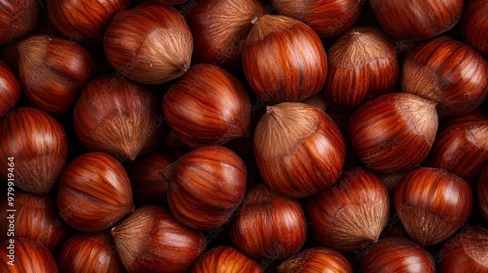 Obraz premium A pile of chestnuts sit atop another, nestled together