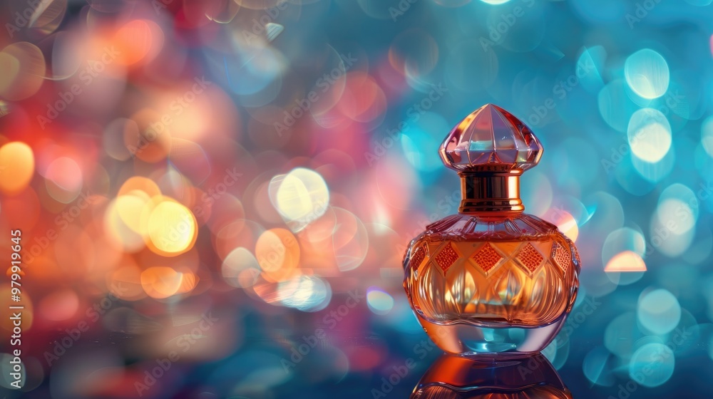 Perfume bottle with a blurred background Perfume bottle with a blurred background