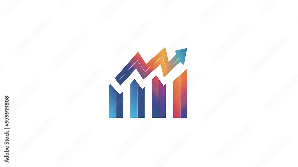 A financial business logo with a stylized bar graph, representing growth, placed on a white background. A financial business logo with a stylized bar graph, representing growth, placed on a white background.