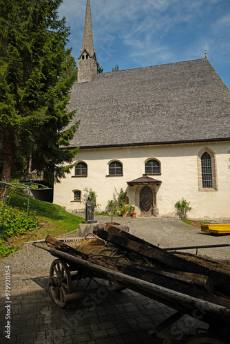 Sankt Adolari church near Sankt Ulrich am Pillersee in Tyrol in Austria photo