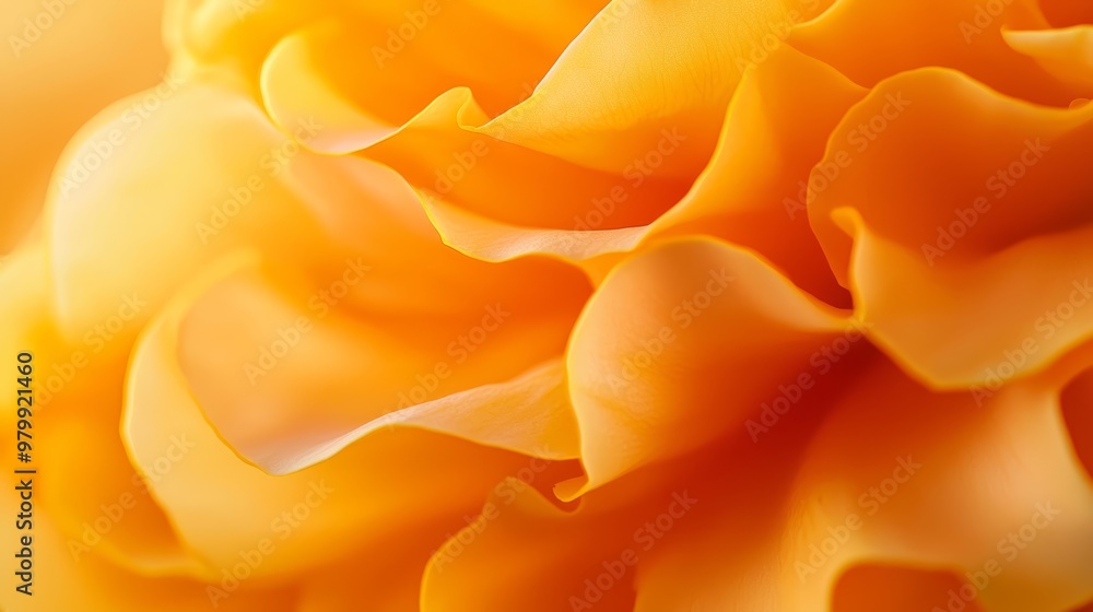 A tight shot of a yellow flower with indistinct petals and the hazy bloom at its core A tight shot of a yellow flower with indistinct petals and the hazy bloom at its core