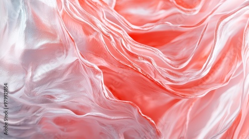  A red and white background with a wavy design at the bottom