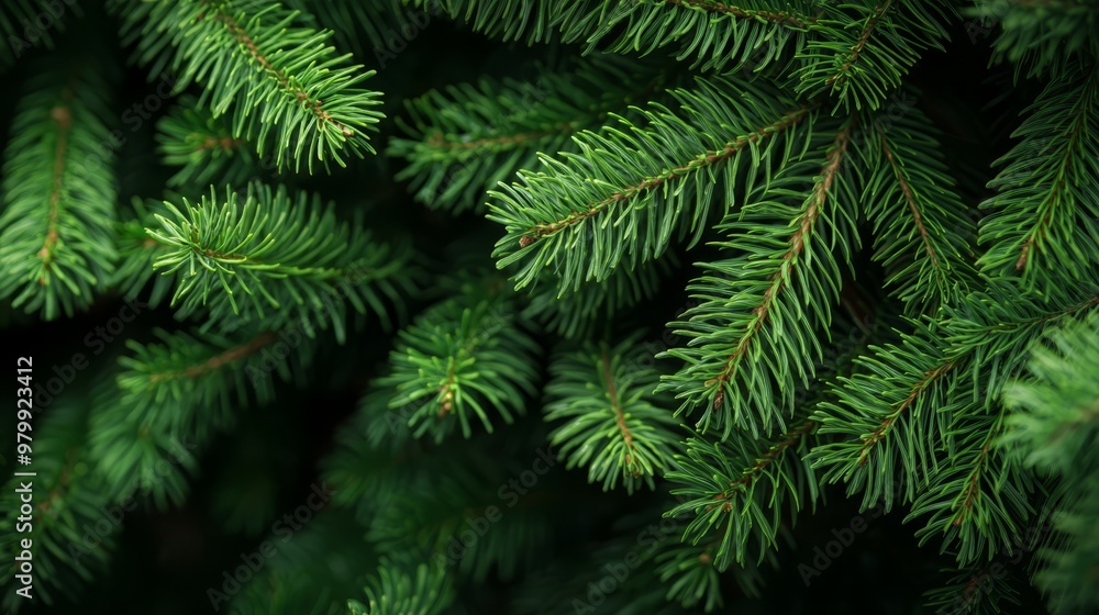 Fototapeta premium green upper needles prevail