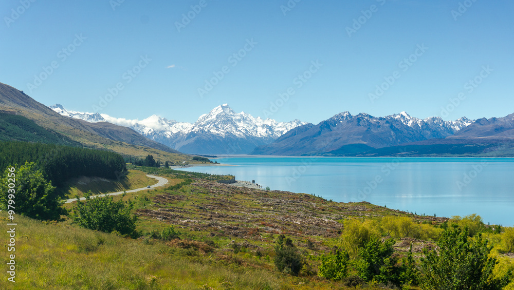 Lake Pukaki & Lake Tekapo Views with Lupin Fields, Hooker Valley Track, Southern Alps, Mt Cook Mountains Glacial Rivers, Snow-Capped Peaks, Scenic Trails, Landscape New Zealand’s Canterbury Queenstown Lake Pukaki & Lake Tekapo Views with Lupin Fields, Hooker Valley Track, Southern Alps, Mt Cook Mountains Glacial Rivers, Snow-Capped Peaks, Scenic Trails, Landscape New Zealand’s Canterbury Queenstown