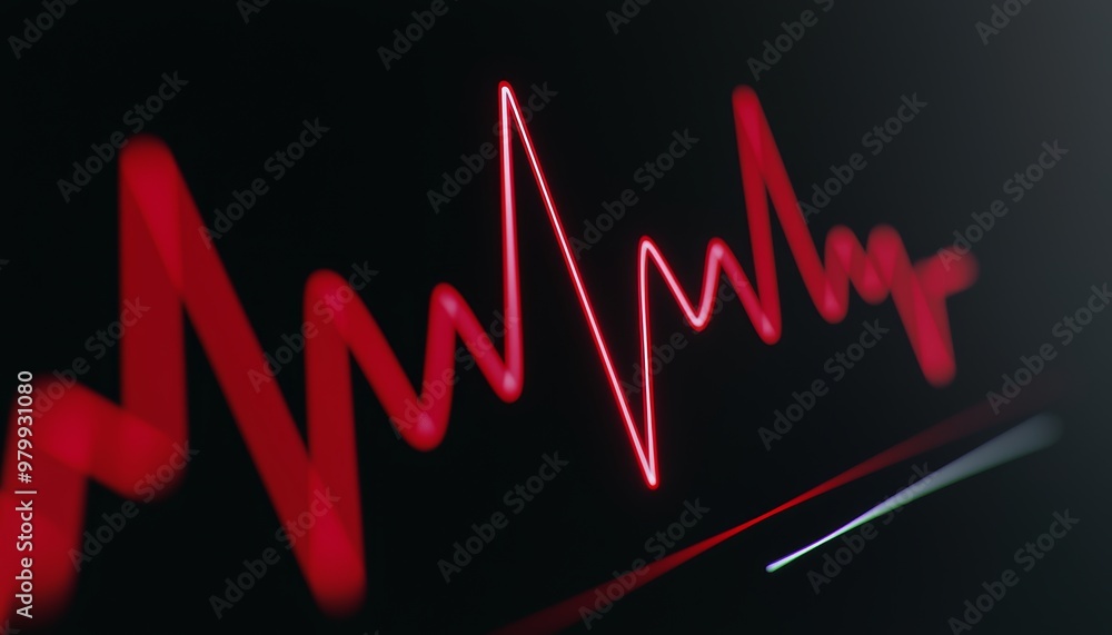 Close-up of a heart rate monitor showing real-time readings on a screen, cardiac monitoring, heart health Close-up of a heart rate monitor showing real-time readings on a screen, cardiac monitoring, heart health