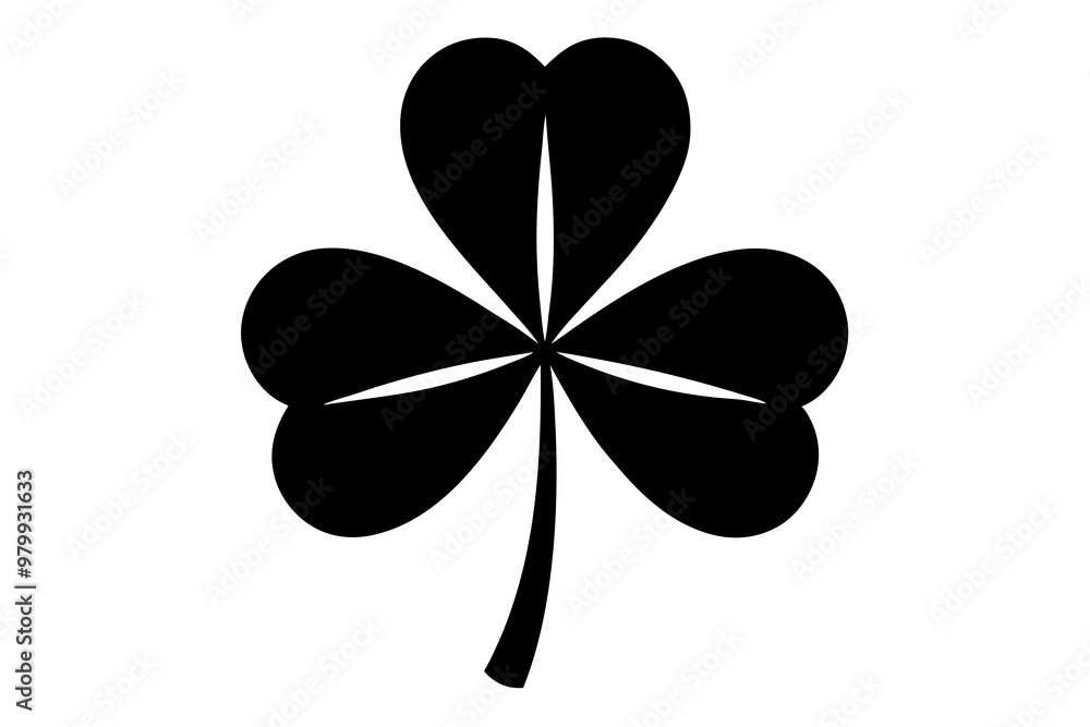 Four leaf clover icon. Black icon isolated on white background. Clover silhouette. Simple icon. Web site page and mobile app design vector element. Four leaf clover icon. Black icon isolated on white background. Clover silhouette. Simple icon. Web site page and mobile app design vector element.