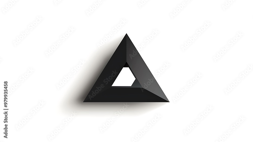 A sleek business icon with a stylized triangle, representing stability, on a white background. A sleek business icon with a stylized triangle, representing stability, on a white background.