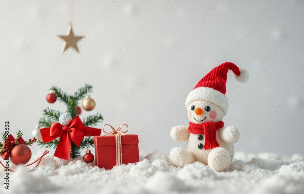 Christmas background with cuddly toys. Christmas background with cuddly toys.
