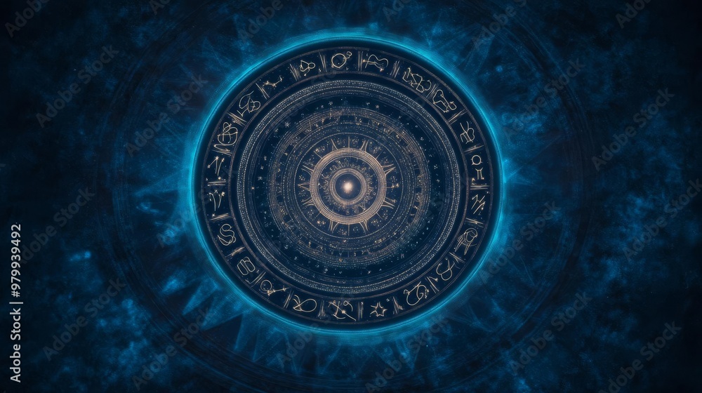 Celestial alignment of all zodiac signs forming a glowing mandala against a cosmic background, spiritual energy Celestial alignment of all zodiac signs forming a glowing mandala against a cosmic background, spiritual energy