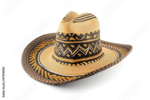 Photograph of sombrero hat in studio white background