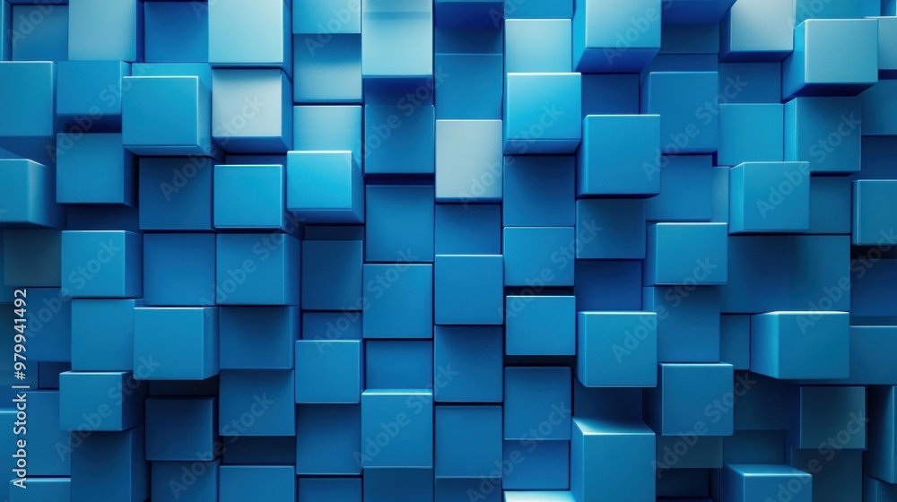 Abstract Blue Cube Pattern Abstract Blue Cube Pattern