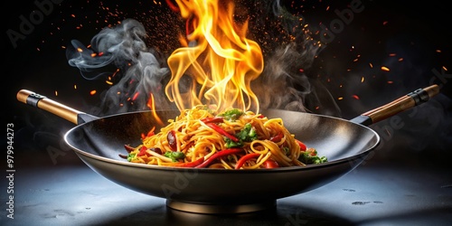 Fiery Wok Noodles A Stir Fry Symphony, Wok, Noodles, Stir-fry