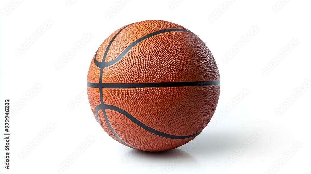 Fototapeta premium Basketball Ball isolated on white background, clipping path, full depth of field.generative ai