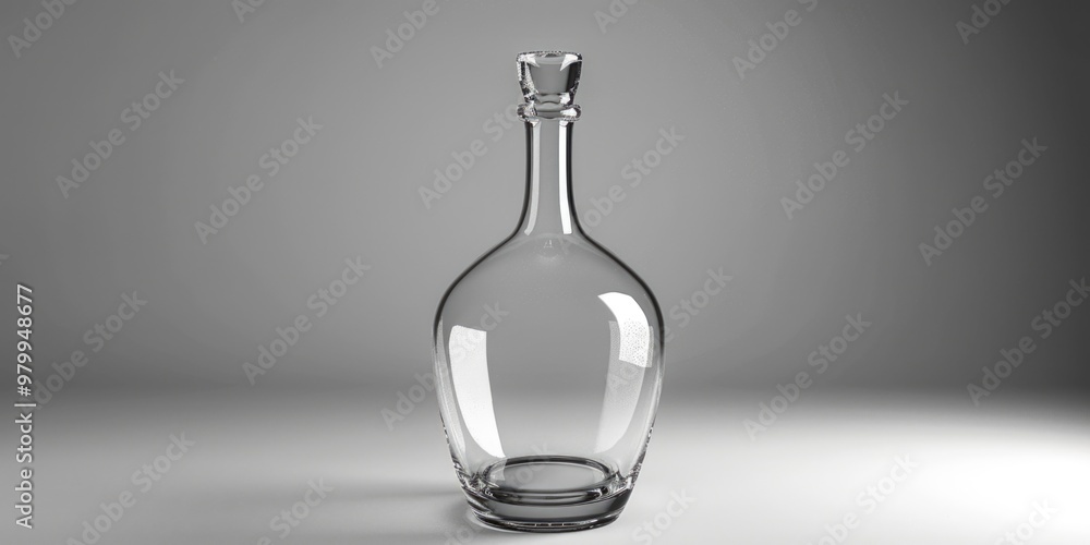 A transparent glass container sealed with a removable stopper made of natural material, suitable for storing liquids or other small items A transparent glass container sealed with a removable stopper made of natural material, suitable for storing liquids or other small items