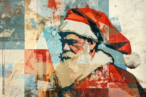 Wallpaper Mural A person wearing a festive Santa hat, great for holiday seasons and winter celebrations Torontodigital.ca