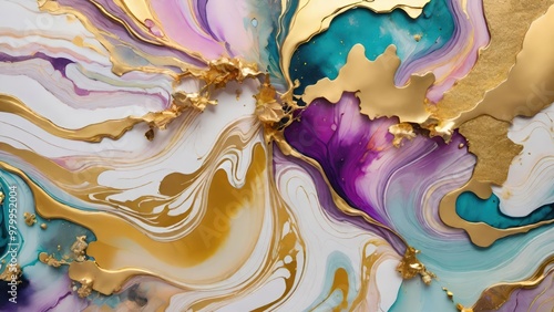 Wallpaper Mural 「流れる色彩: 黄金と色の幻想的な融合」









 Torontodigital.ca