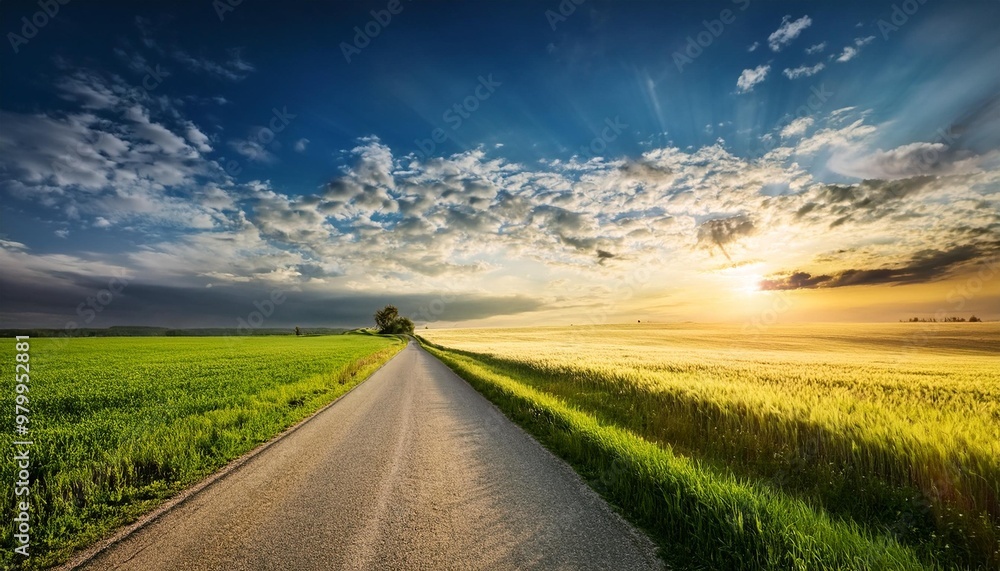 Fototapeta premium road to the sun