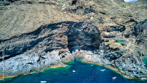 Foto aérea del Poris de Candelaria en La Palma, Canarias. drone photo