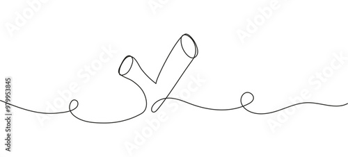 continuous line illustration of OK hand symbol, representing agreement and approval.