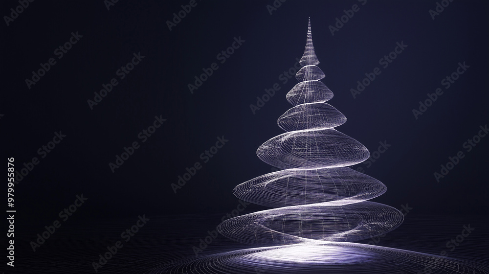 abstract christmas tree with lines abstract christmas tree with lines