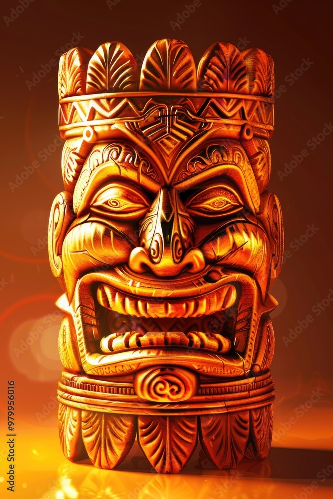 A detailed view of a wooden statue placed on a table, suitable for use in various contexts such as home decor or artistic displays A detailed view of a wooden statue placed on a table, suitable for use in various contexts such as home decor or artistic displays