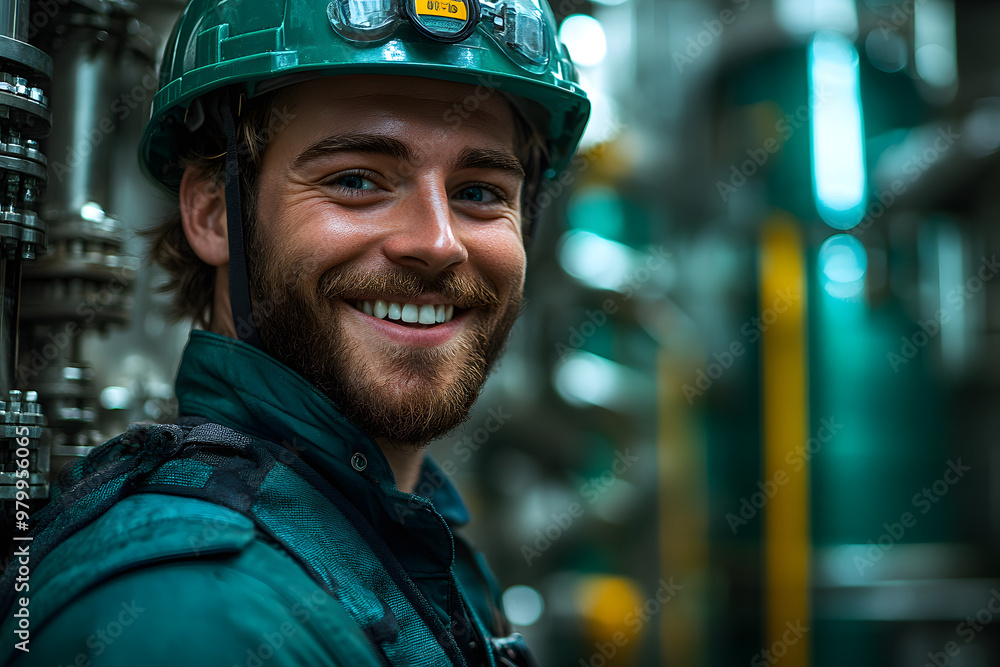 “A Smiling Worker in a Green Helmet Stands Near Large Steel Structures”
“A Smiling Worker in a Green Helmet Stands Near Large Steel Structures”
