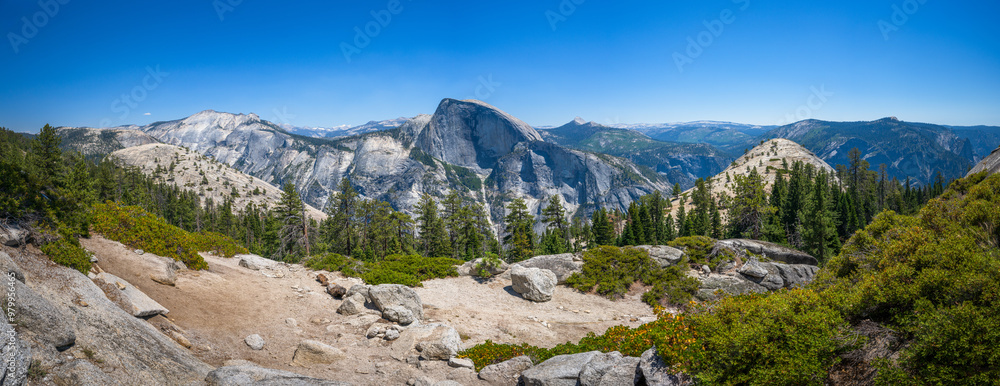 hiking from upper yosemite falls to north dome in yosemite national park