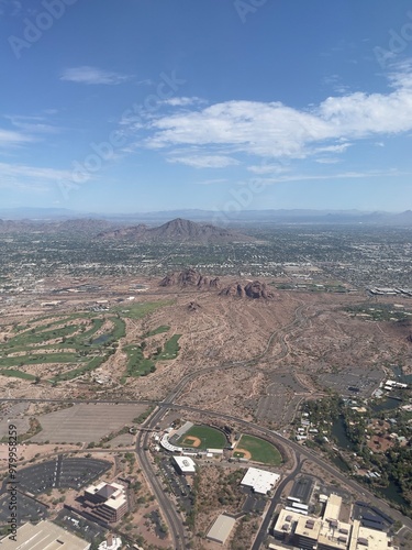 aerial view of the scottsdale