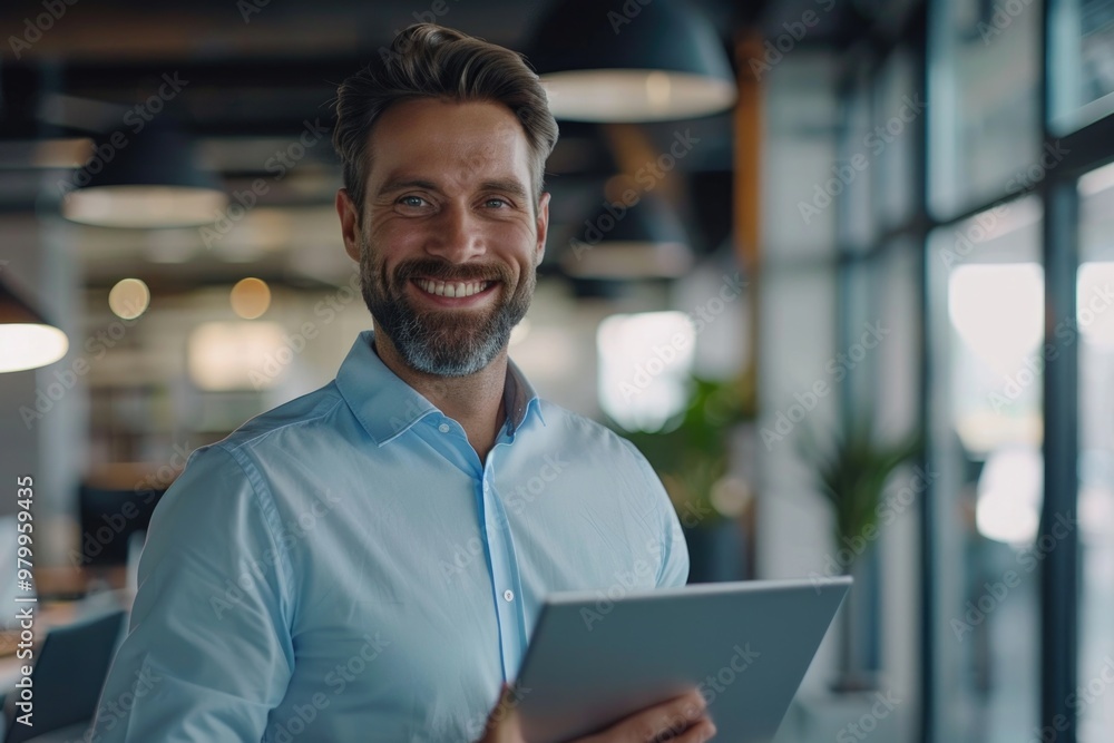 A person holding a tablet computer outdoors A person holding a tablet computer outdoors