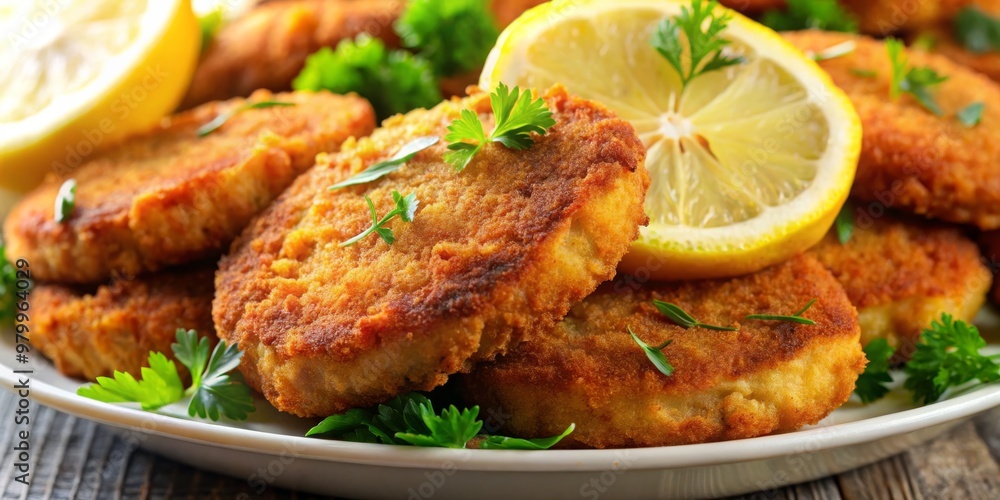 Crispy Fried Fish Cakes with Lemon and Parsley, Fish Cakes, Fried Fish, Lemon Parsley Crispy Fried Fish Cakes with Lemon and Parsley, Fish Cakes, Fried Fish, Lemon Parsley