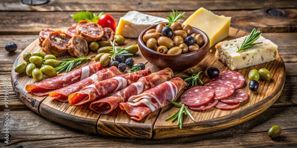 Gourmet Italian Antipasto Platter with Salami, Olives, and Cheese ...