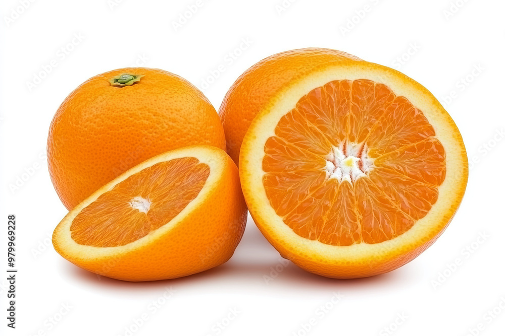 Juicy oranges isolated on white background Juicy oranges isolated on white background