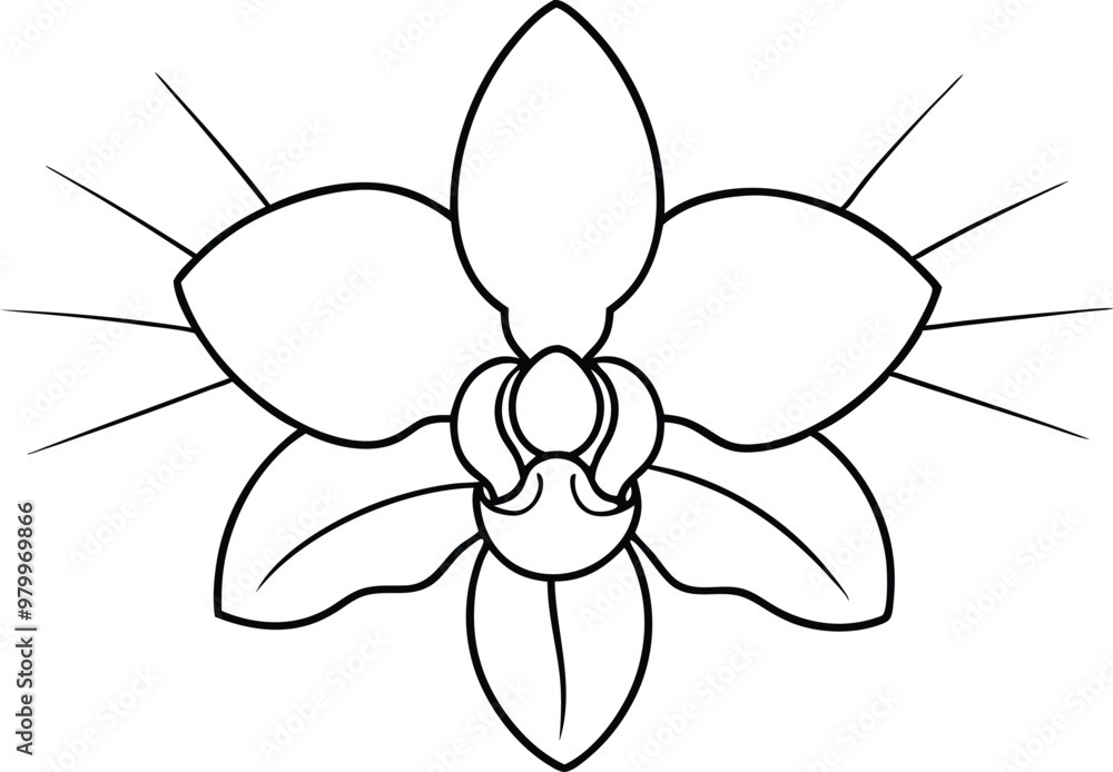 Bright Orchid and Sun Overhead Vector Drawing for Kids Coloring
Bright Orchid and Sun Overhead Vector Drawing for Kids Coloring