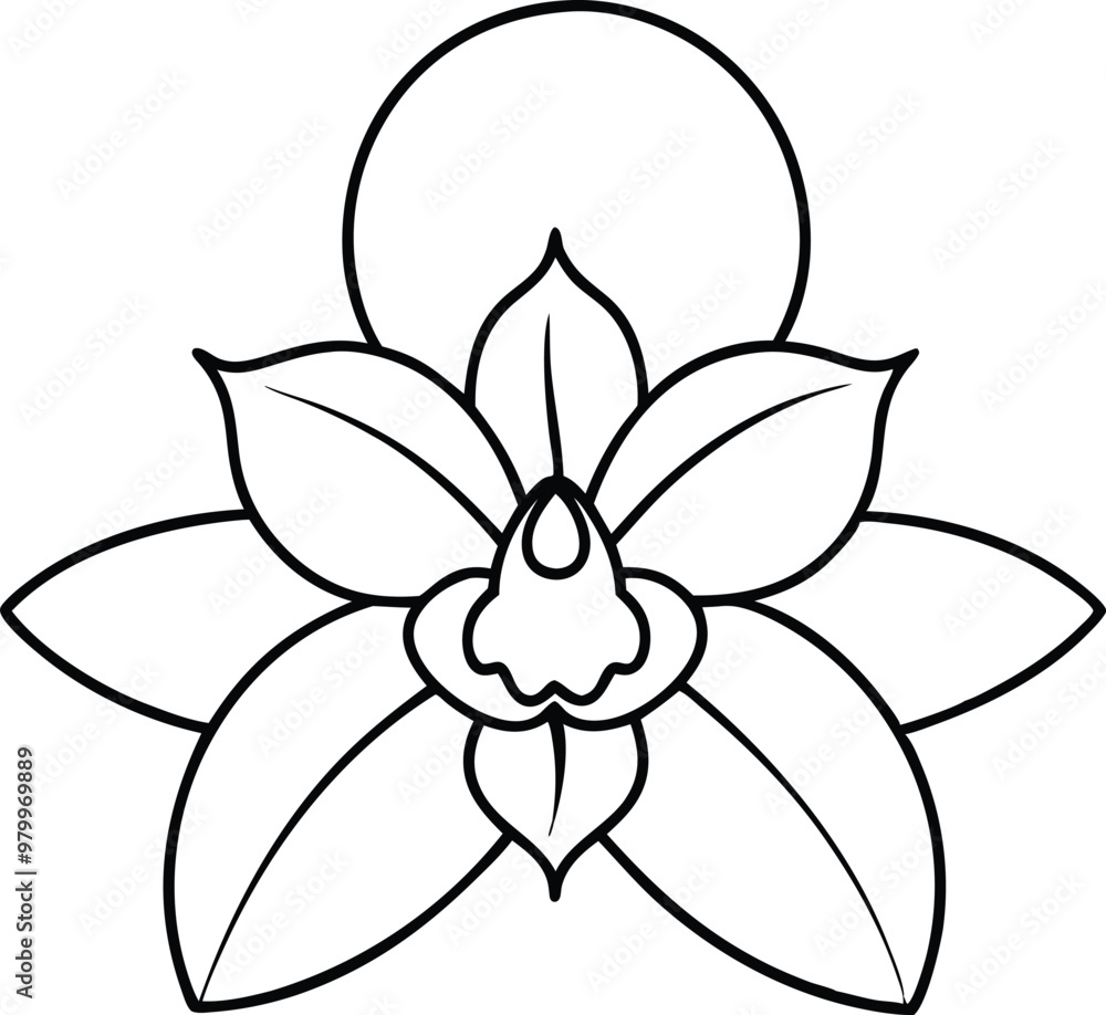 Sunny Orchid Vector Art with Sun Overhead for Coloring Fun
Sunny Orchid Vector Art with Sun Overhead for Coloring Fun