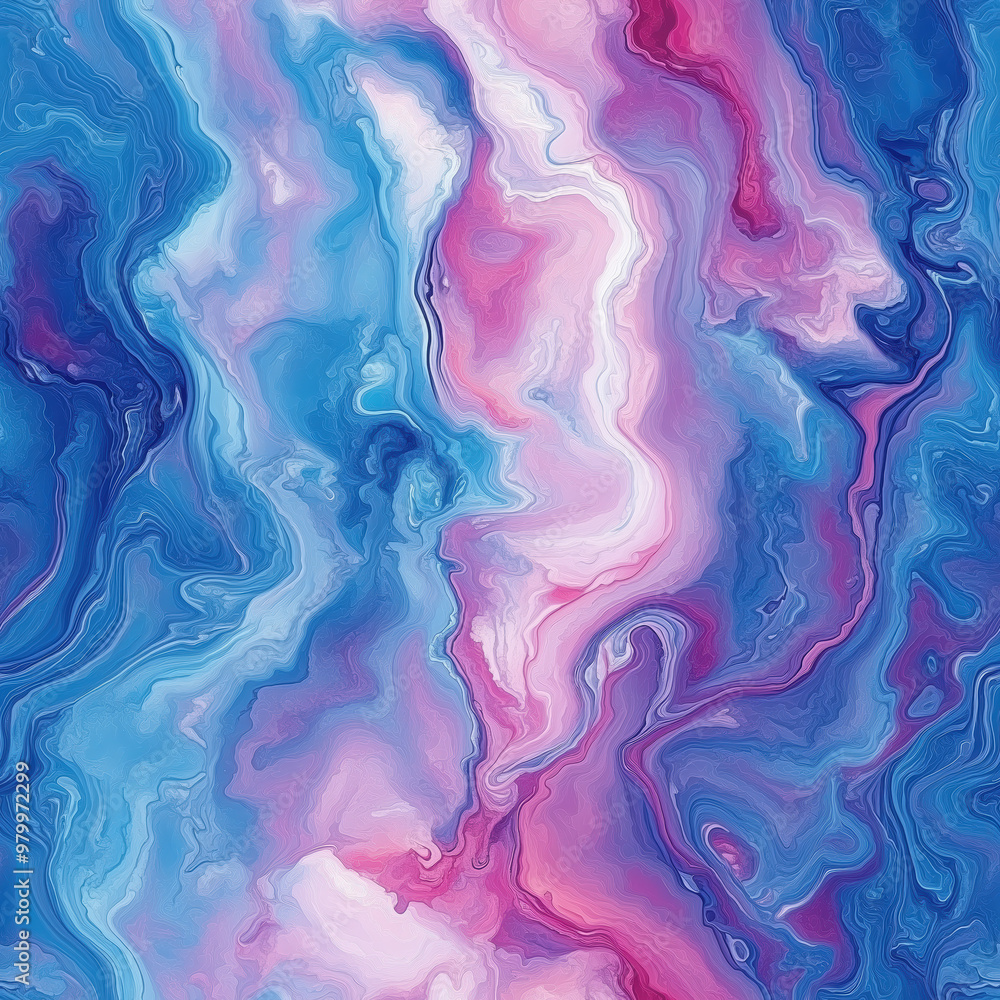 Abstract Swirling Marble Texture in Blue, Pink, and White Abstract Swirling Marble Texture in Blue, Pink, and White