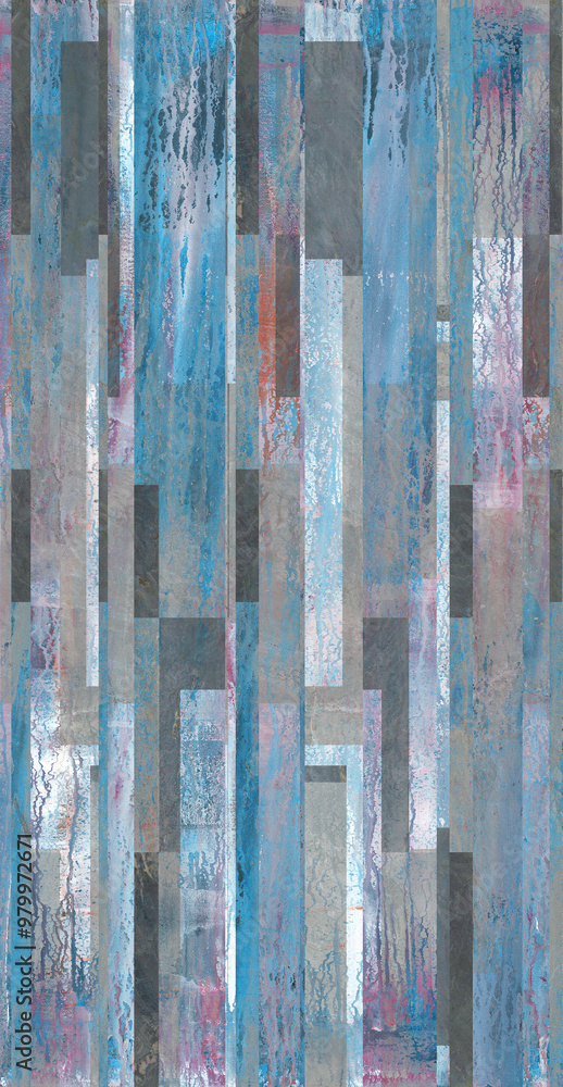 Obraz premium Geometry modern repeat pattern with textures washed and aged.