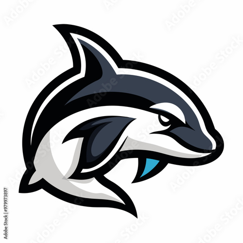 Orca Killer Whale Mascot Logo Head Icon Vector Illustration | SVG & Cricut Files