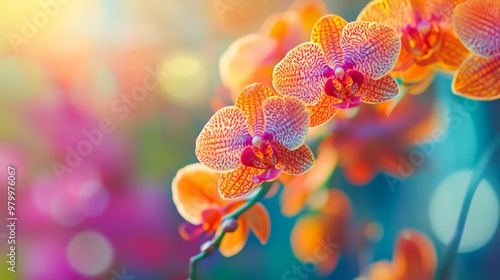Vibrant Rare Orchid Bloom with Intricate Petal Patterns and Captivating Colors