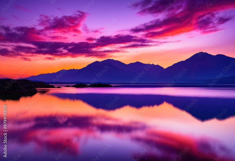 breathtaking sunset reflection calm waters showcasing vibrant colors natural beauty, lake, river, sky, clouds, orange, pink, blue, nature, evening, horizon breathtaking sunset reflection calm waters showcasing vibrant colors natural beauty, lake, river, sky, clouds, orange, pink, blue, nature, evening, horizon