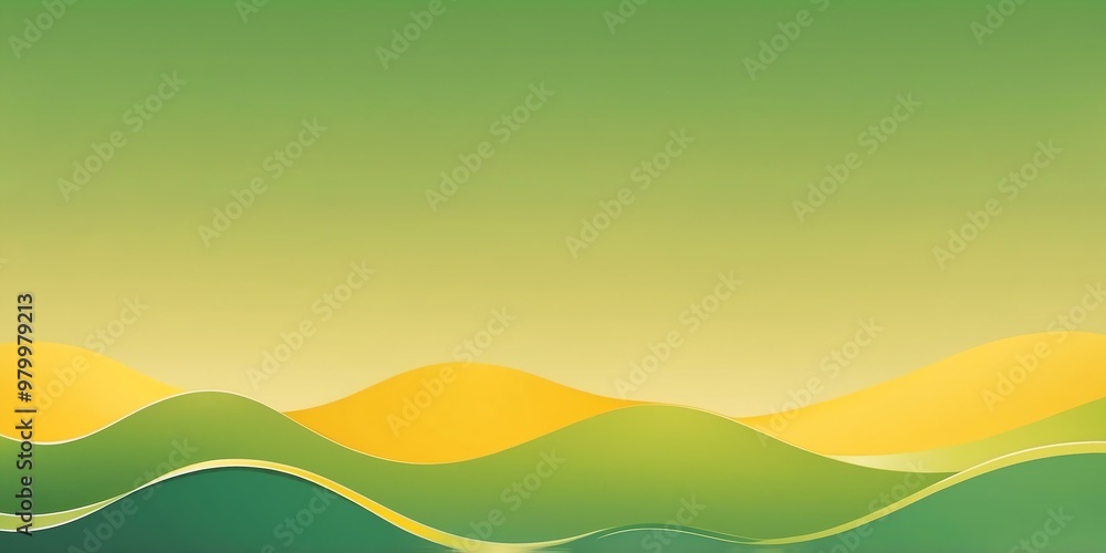 Obraz premium gradient yellow to green top to bottom transition with smooth grainy texture banner