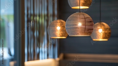 Modern Interior Design With Hanging Light Fixtures in a Contemporary Home