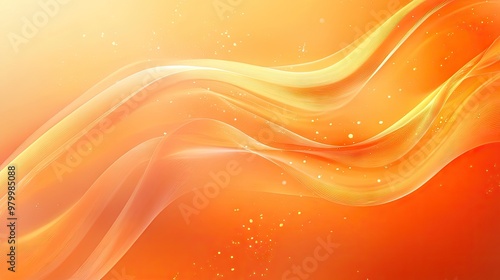 A smooth orange abstract background with flowing shapes and light contrasts, creating a bold and lively aesthetic.