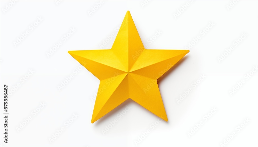 Fototapeta premium golden star isolated on white background
