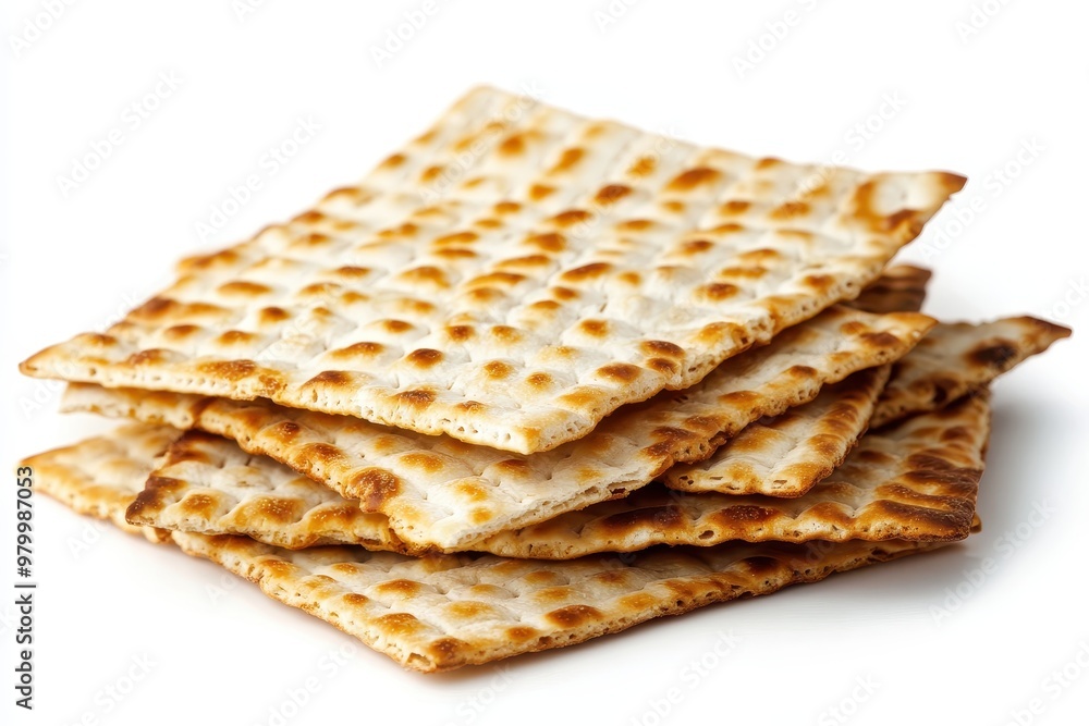 Passover matzoh on white background Passover matzoh on white background